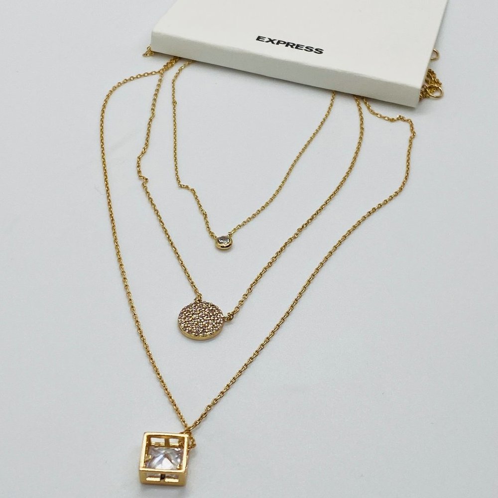 Brand New Express Stackable Gold Necklace